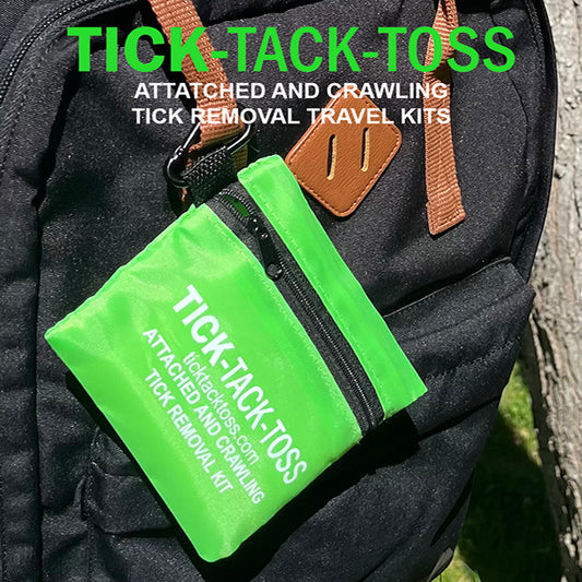 Attached & Crawling Tick Removal Kit - Travel Pouch with 16 Crawling Tick Removal Pads