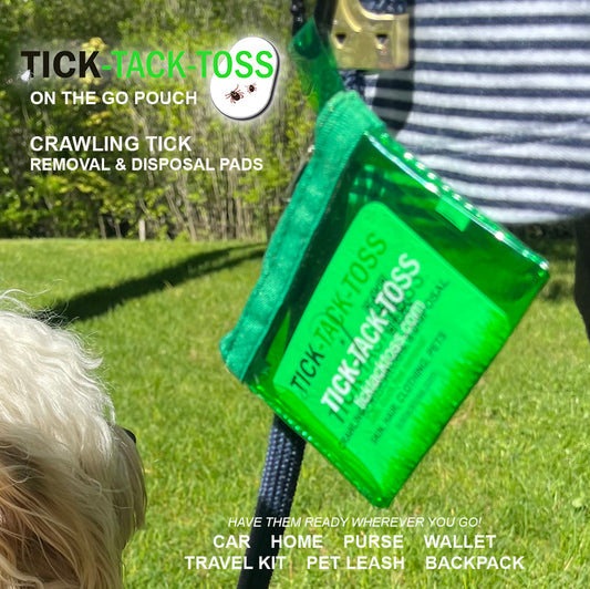 Qty-16 Crawling Tick Removal & Disposal Pads - On The Go Pouch