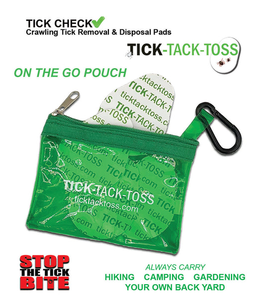 Qty-16 Crawling Tick Removal & Disposal Pads - On The Go Pouch