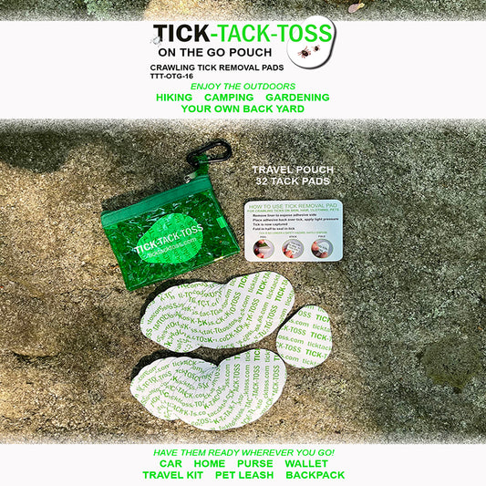 Qty - 32 Crawling Tick Removal & Disposal Pads - On The Go Pouch